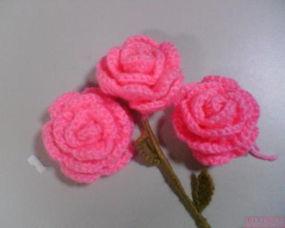 玫瑰花坐垫钩法视频